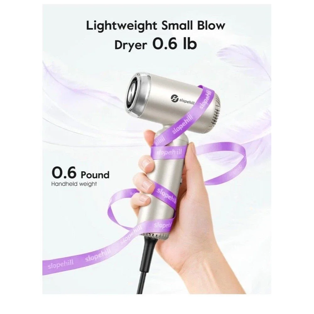 Dual Voltage Travel Mini Hair Dryer, Lightweight Ionic Blow Dryer, Professional